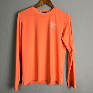 Southern Tide Orange Basketball Court SkipJ Long‎ SL Performance Youth Shirt XL